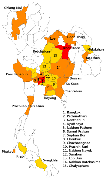 Map of Thailand with Provinces