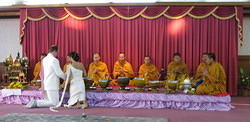 Offerings for the Buddhist monks